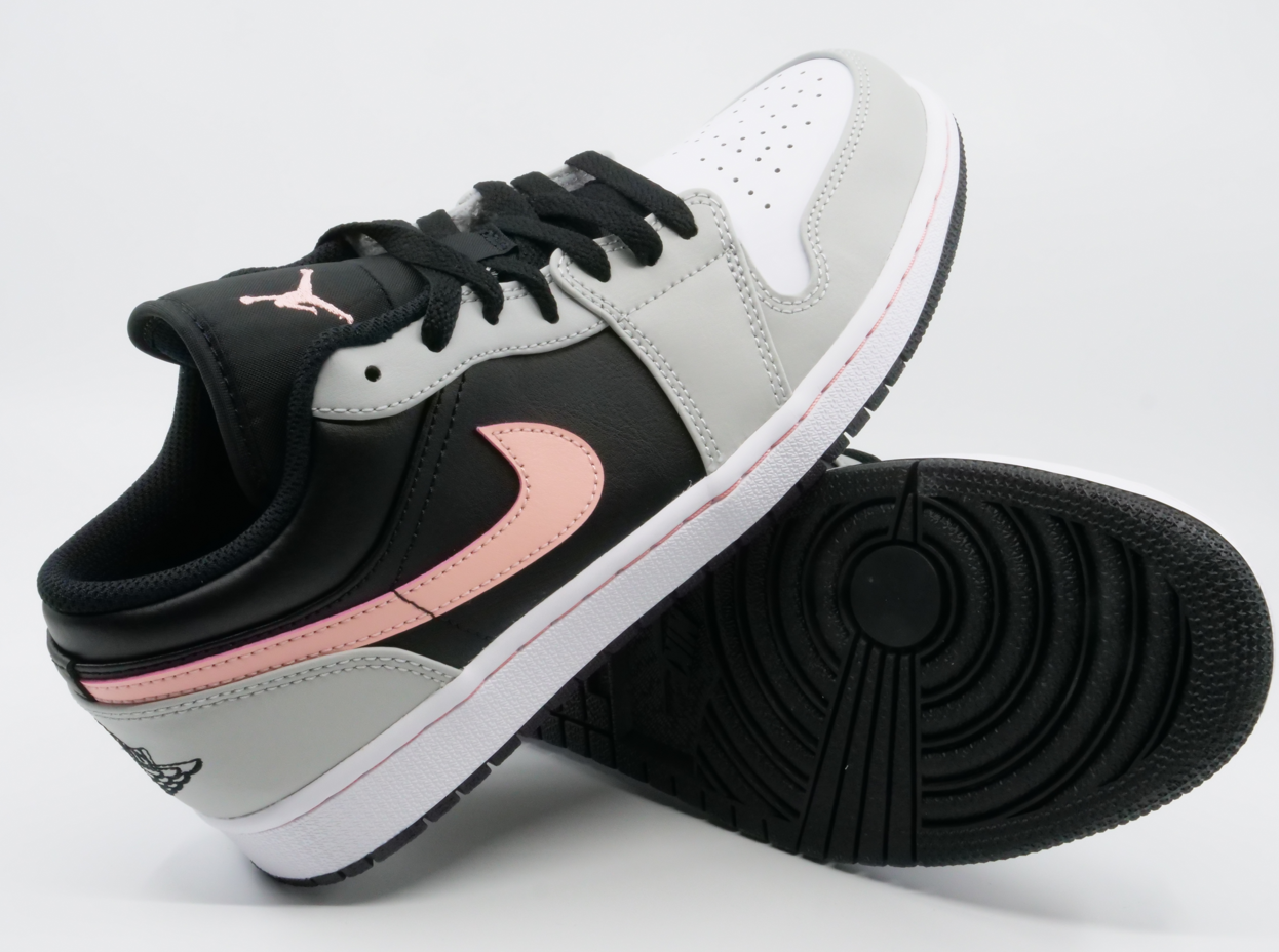 Jordan 1 Low Black Grey Pink