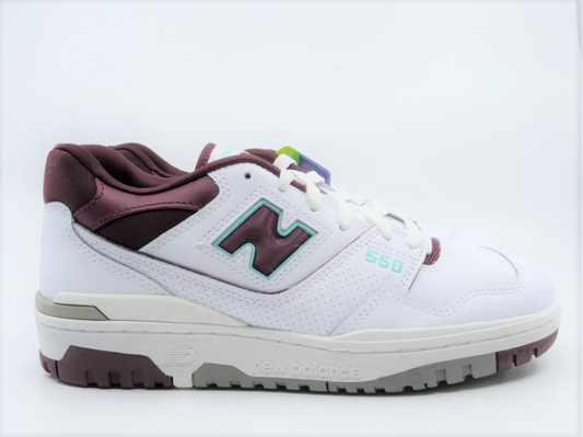 New Balance 550 Burgundy Cyan