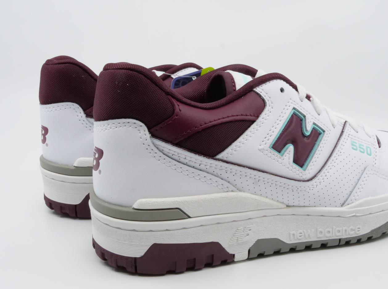 New Balance 550 Burgundy Cyan