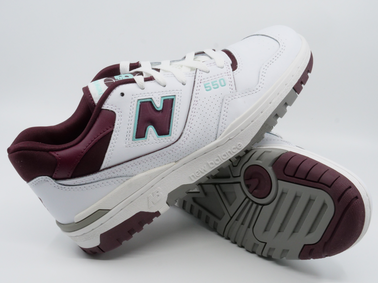 New Balance 550 Burgundy Cyan